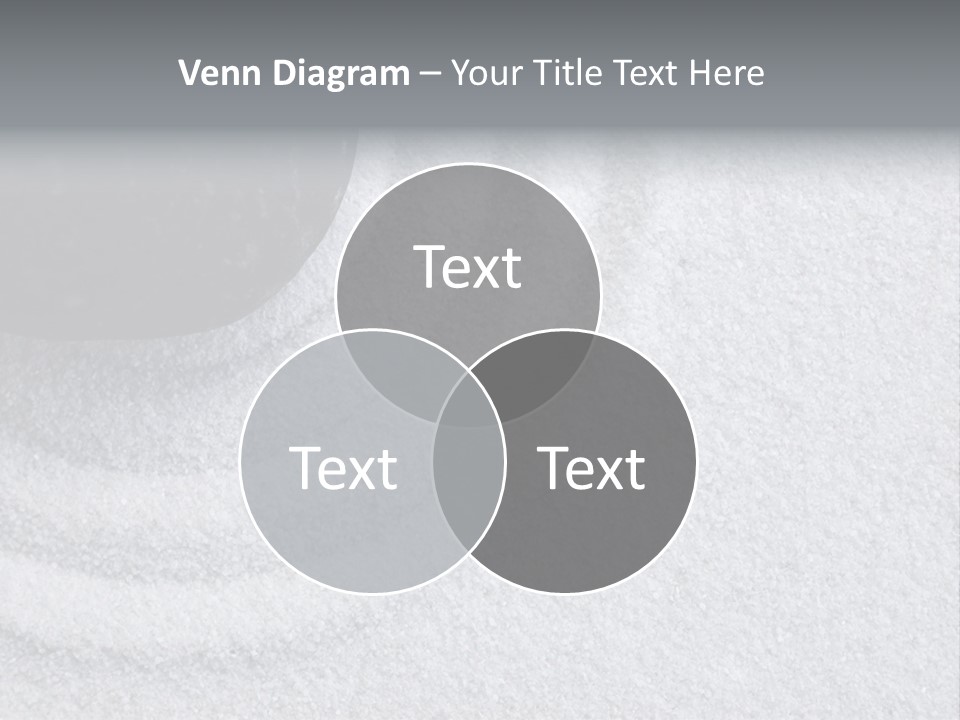 A Black Stone On A Wave Of White Sand In A Zen Garden PowerPoint Template