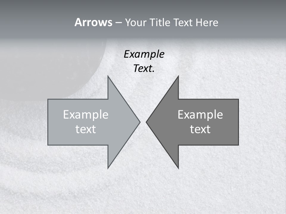 A Black Stone On A Wave Of White Sand In A Zen Garden PowerPoint Template