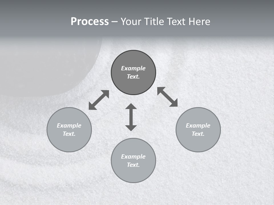 A Black Stone On A Wave Of White Sand In A Zen Garden PowerPoint Template