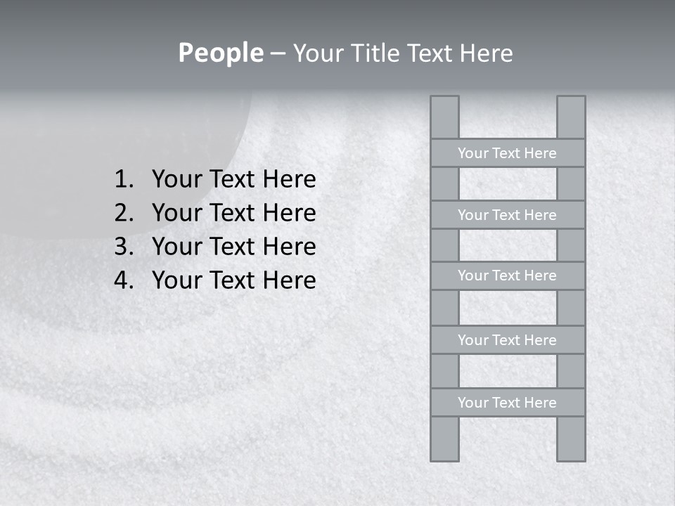 A Black Stone On A Wave Of White Sand In A Zen Garden PowerPoint Template