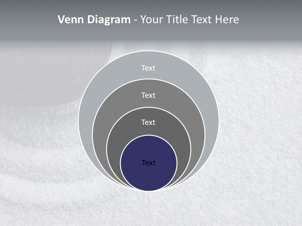 A Black Stone On A Wave Of White Sand In A Zen Garden PowerPoint Template