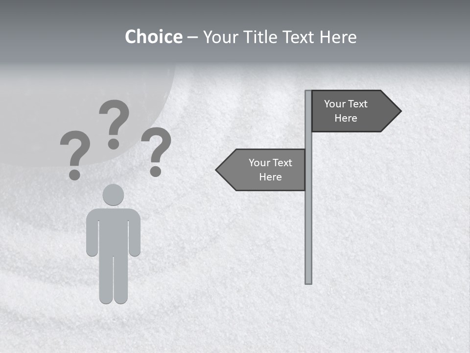 A Black Stone On A Wave Of White Sand In A Zen Garden PowerPoint Template