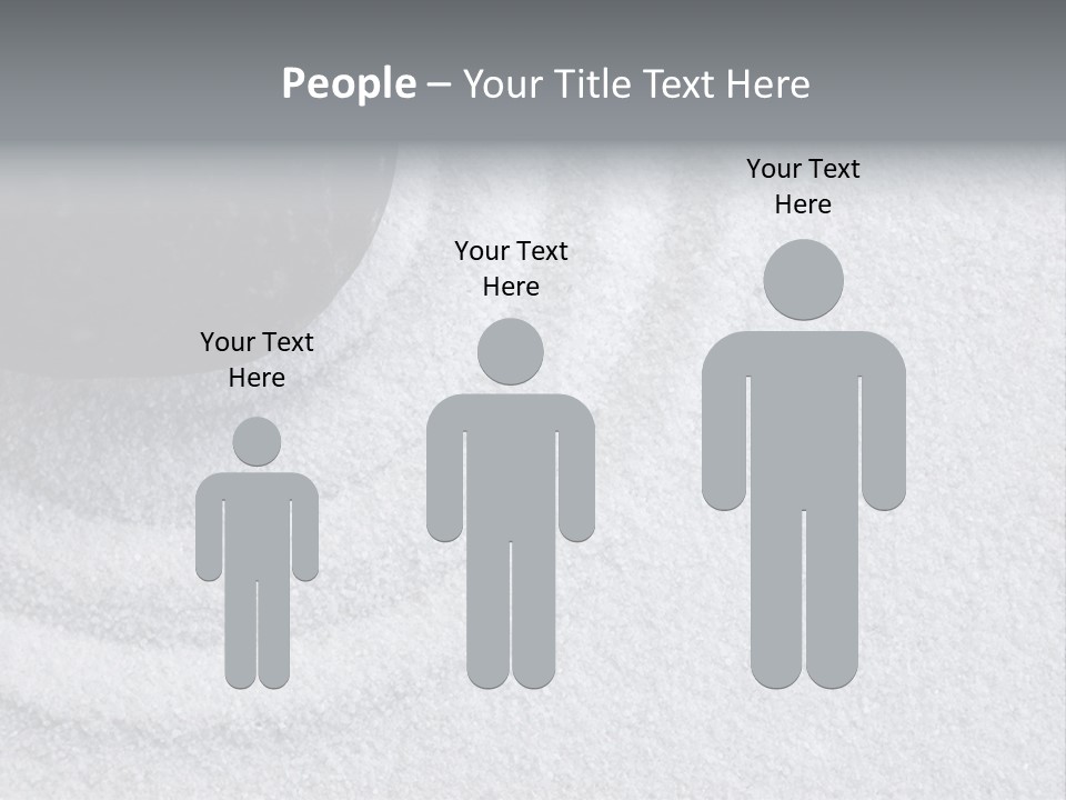 A Black Stone On A Wave Of White Sand In A Zen Garden PowerPoint Template