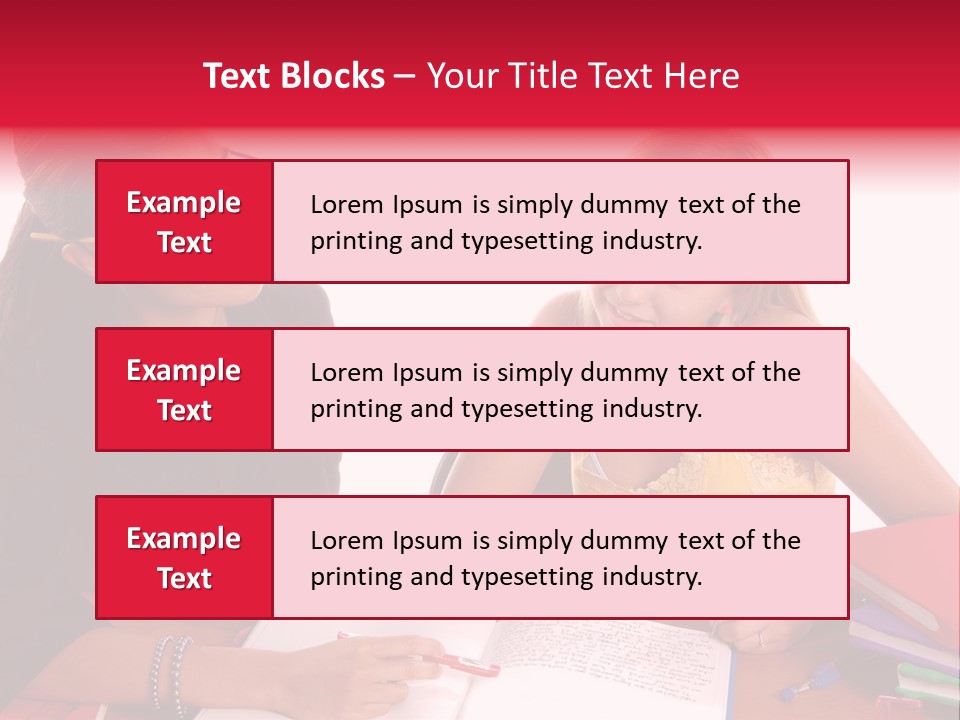 August Means Back To School, Teacher And Student Share Some One On One Instruction Time In A Classroom Environment Isolated Over White. PowerPoint Template
