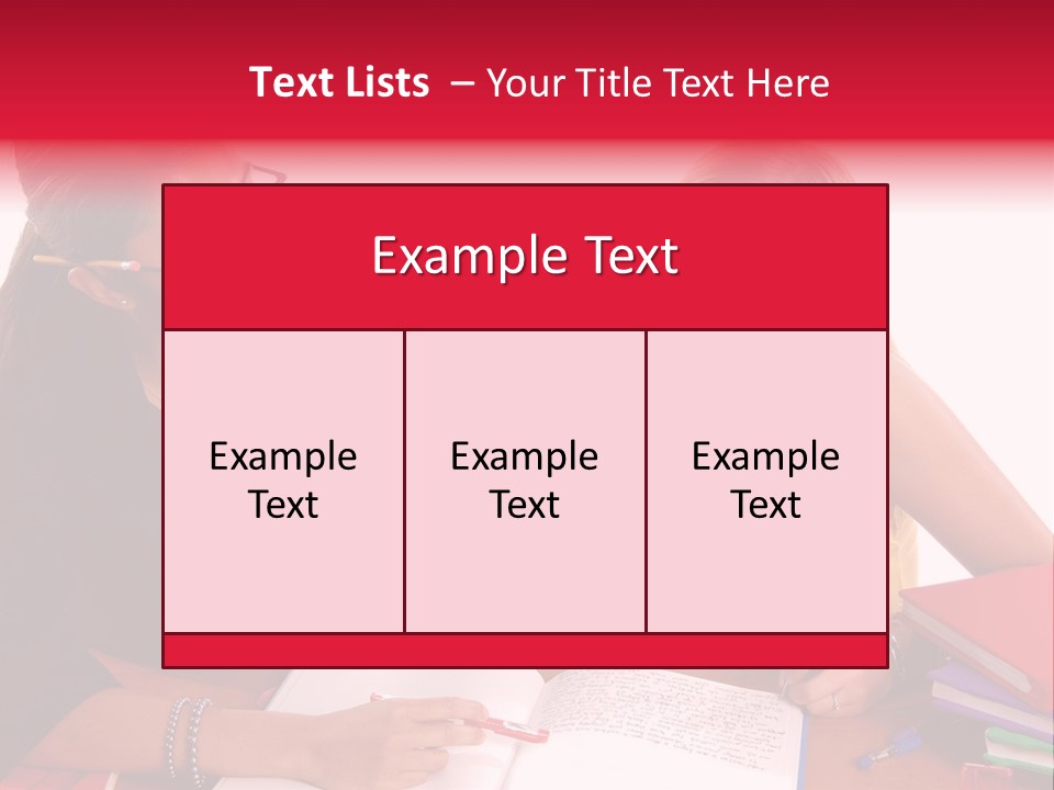 August Means Back To School, Teacher And Student Share Some One On One Instruction Time In A Classroom Environment Isolated Over White. PowerPoint Template