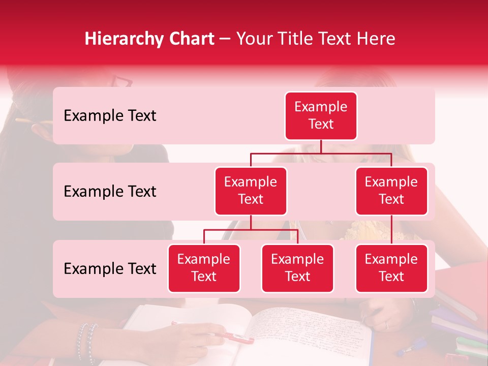 August Means Back To School, Teacher And Student Share Some One On One Instruction Time In A Classroom Environment Isolated Over White. PowerPoint Template