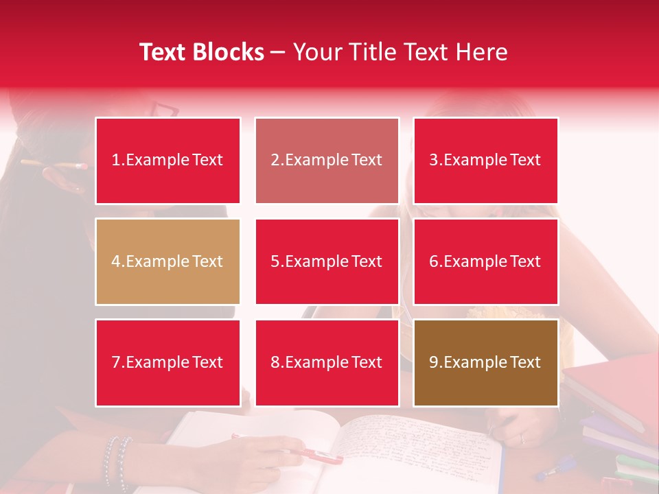 August Means Back To School, Teacher And Student Share Some One On One Instruction Time In A Classroom Environment Isolated Over White. PowerPoint Template