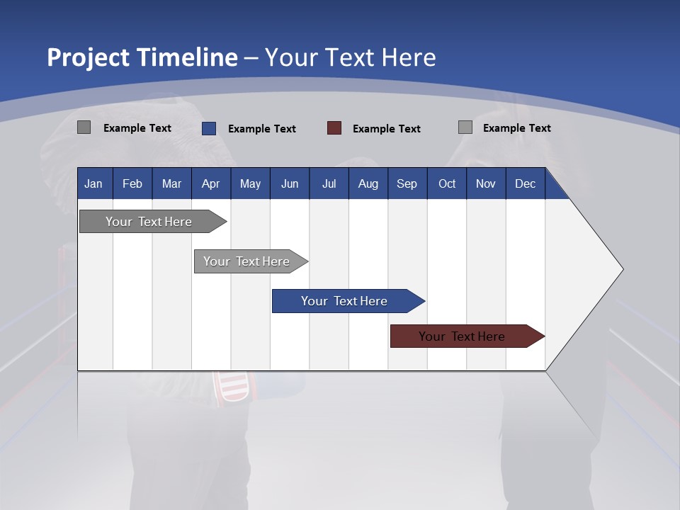 Us Republican And Democrat Mascots Represented By A Donkey And An Elephant Face Off In A Boxing Ring In Business Suits With Red White And Blue Boxing Gloves. PowerPoint Template