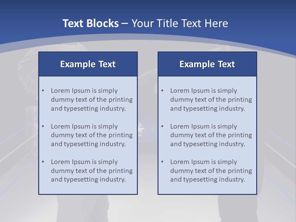 Us Republican And Democrat Mascots Represented By A Donkey And An Elephant Face Off In A Boxing Ring In Business Suits With Red White And Blue Boxing Gloves. PowerPoint Template
