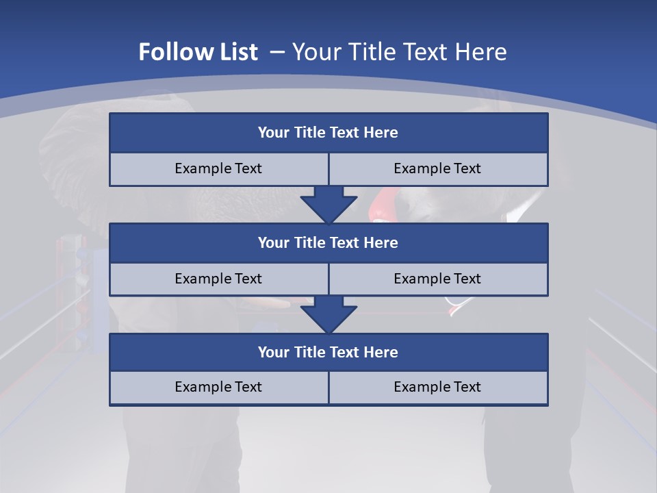 Us Republican And Democrat Mascots Represented By A Donkey And An Elephant Face Off In A Boxing Ring In Business Suits With Red White And Blue Boxing Gloves. PowerPoint Template