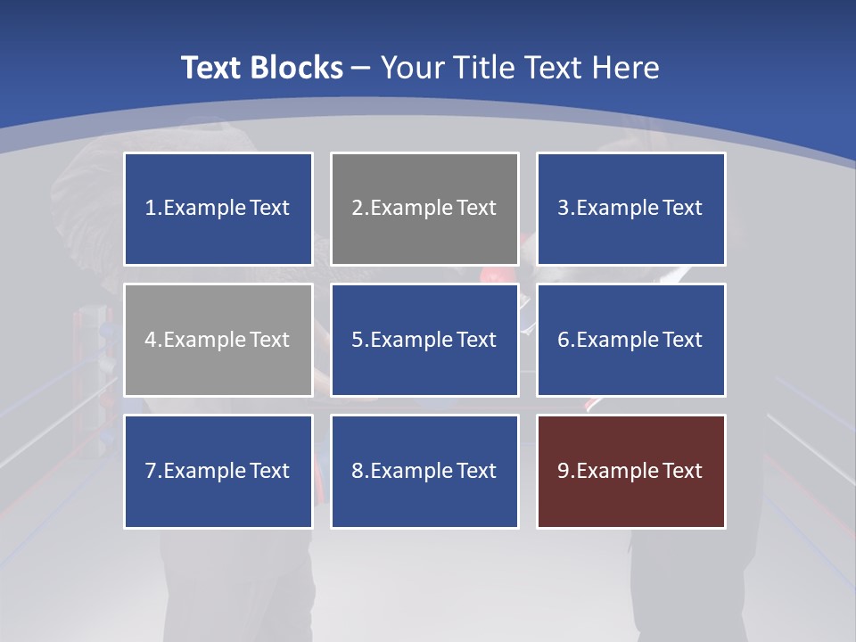 Us Republican And Democrat Mascots Represented By A Donkey And An Elephant Face Off In A Boxing Ring In Business Suits With Red White And Blue Boxing Gloves. PowerPoint Template