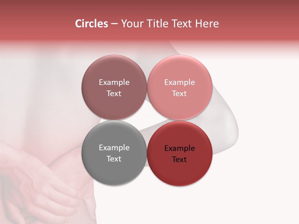 Rear View Of A Young Male. Holding His Back In Pain. PowerPoint Template