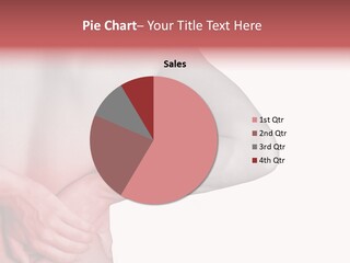 Rear View Of A Young Male. Holding His Back In Pain. PowerPoint Template