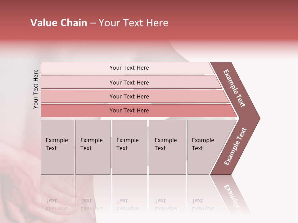 Rear View Of A Young Male. Holding His Back In Pain. PowerPoint Template