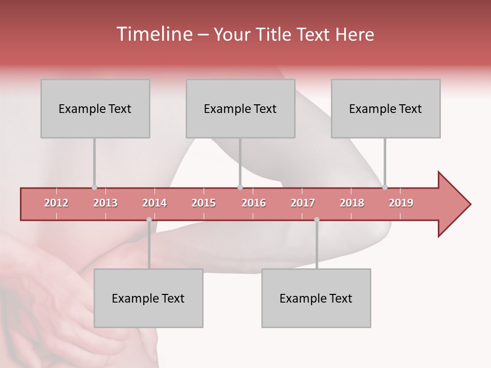 Rear View Of A Young Male. Holding His Back In Pain. PowerPoint Template