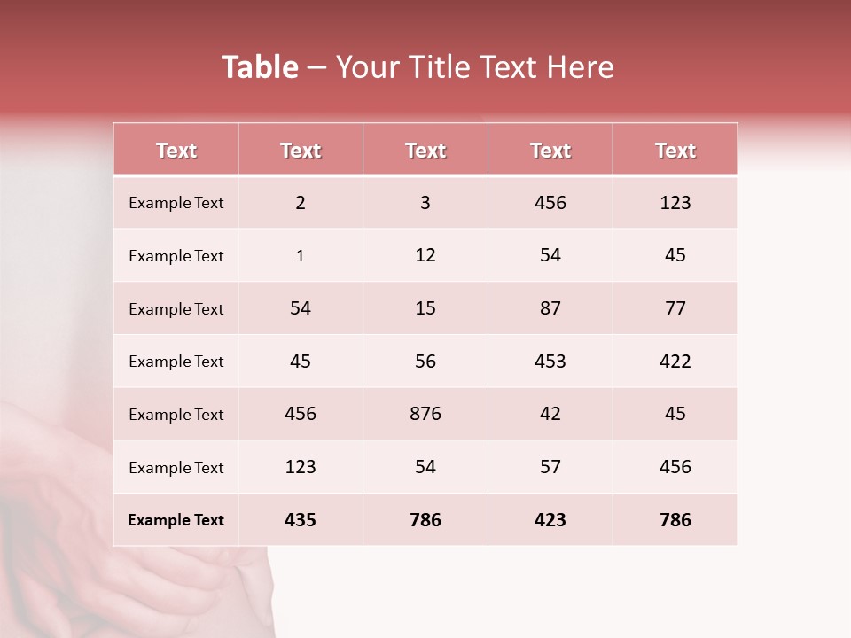 Rear View Of A Young Male. Holding His Back In Pain. PowerPoint Template