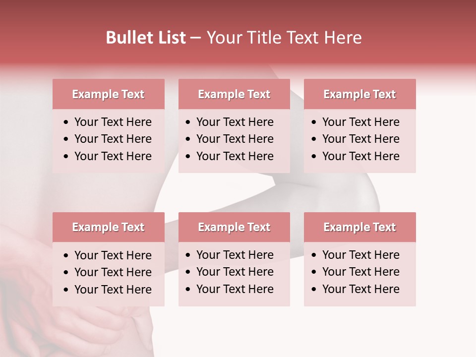 Rear View Of A Young Male. Holding His Back In Pain. PowerPoint Template