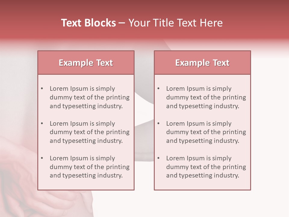Rear View Of A Young Male. Holding His Back In Pain. PowerPoint Template