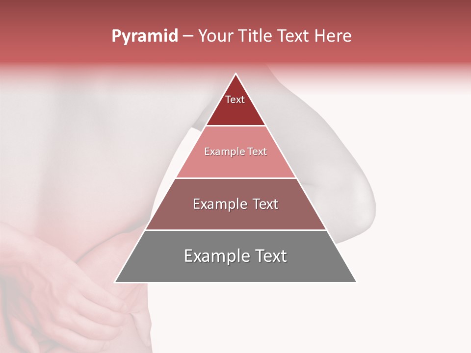 Rear View Of A Young Male. Holding His Back In Pain. PowerPoint Template