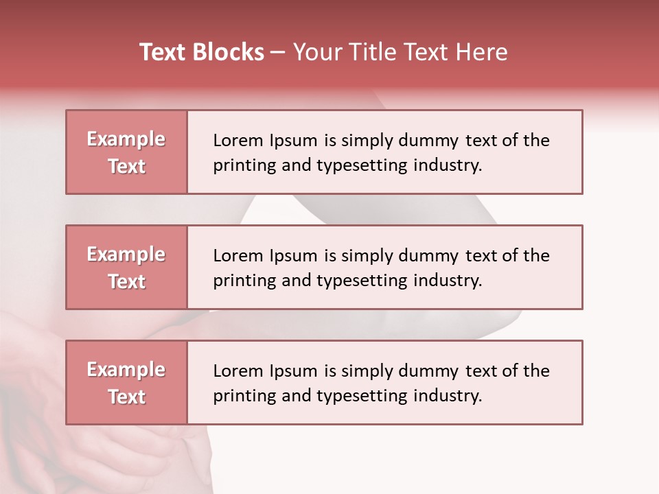 Rear View Of A Young Male. Holding His Back In Pain. PowerPoint Template