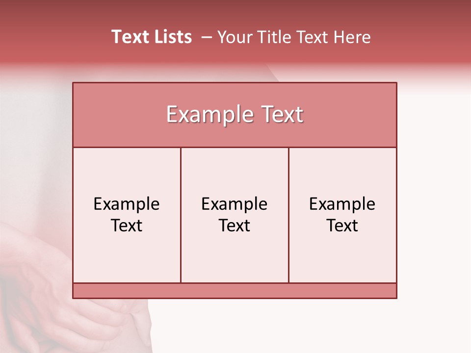 Rear View Of A Young Male. Holding His Back In Pain. PowerPoint Template