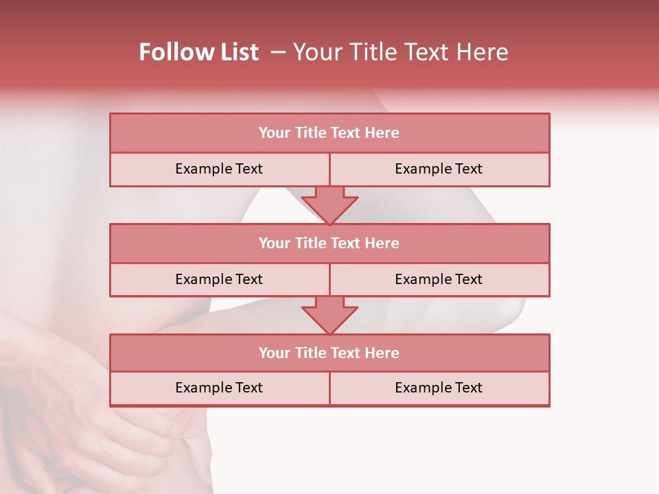 Rear View Of A Young Male. Holding His Back In Pain. PowerPoint Template
