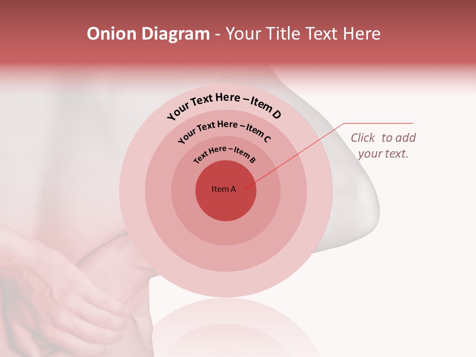 Rear View Of A Young Male. Holding His Back In Pain. PowerPoint Template