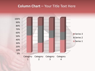 Rear View Of A Young Male. Holding His Back In Pain. PowerPoint Template