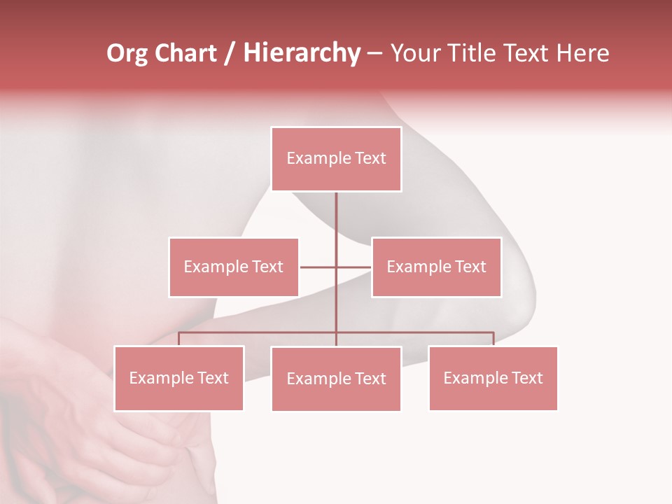 Rear View Of A Young Male. Holding His Back In Pain. PowerPoint Template