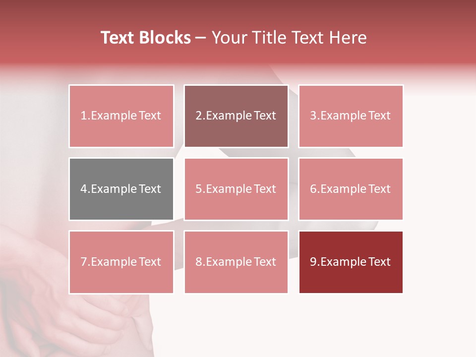 Rear View Of A Young Male. Holding His Back In Pain. PowerPoint Template