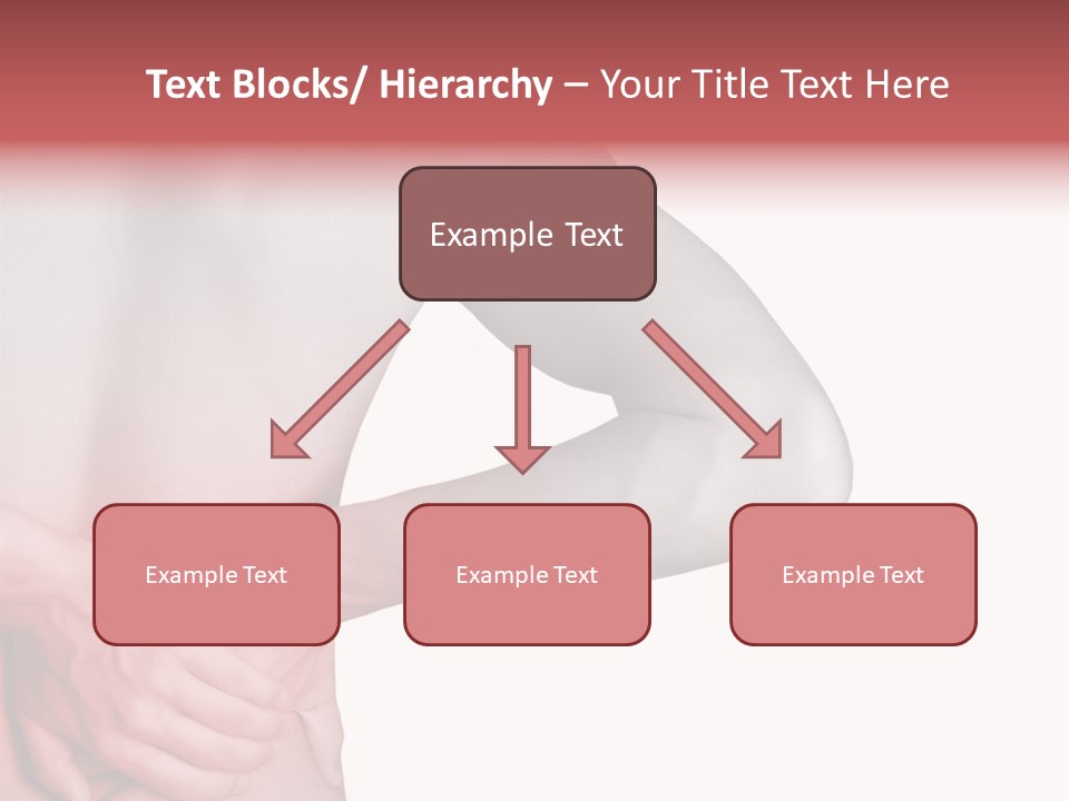 Rear View Of A Young Male. Holding His Back In Pain. PowerPoint Template