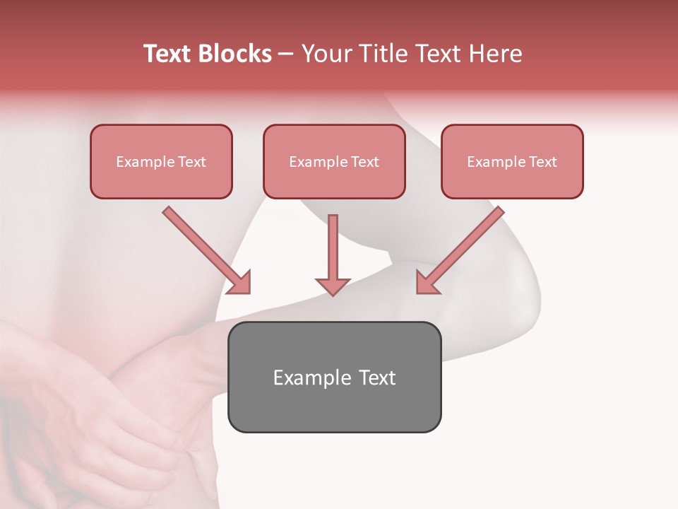 Rear View Of A Young Male. Holding His Back In Pain. PowerPoint Template
