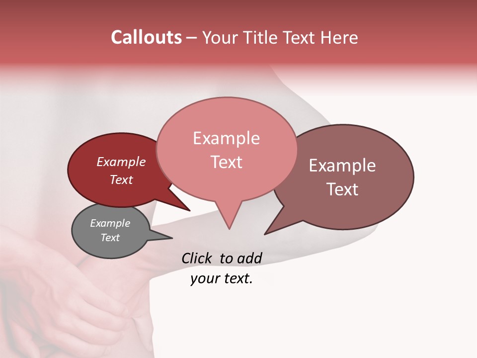 Rear View Of A Young Male. Holding His Back In Pain. PowerPoint Template