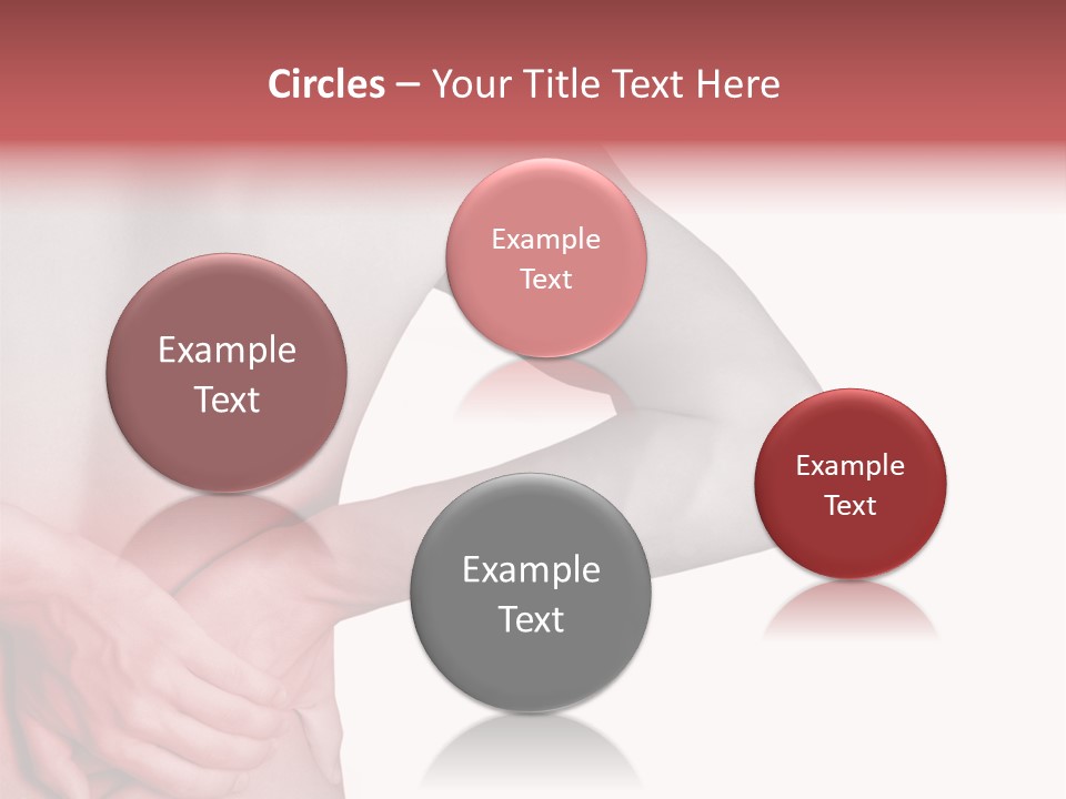 Rear View Of A Young Male. Holding His Back In Pain. PowerPoint Template