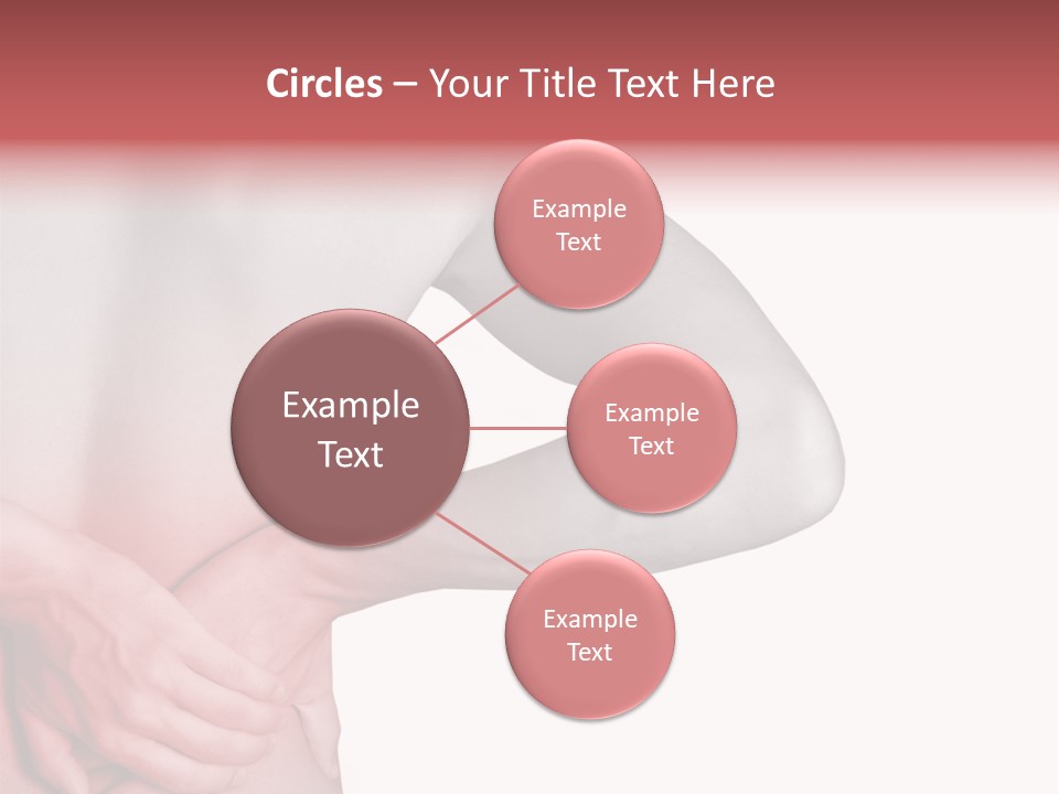 Rear View Of A Young Male. Holding His Back In Pain. PowerPoint Template