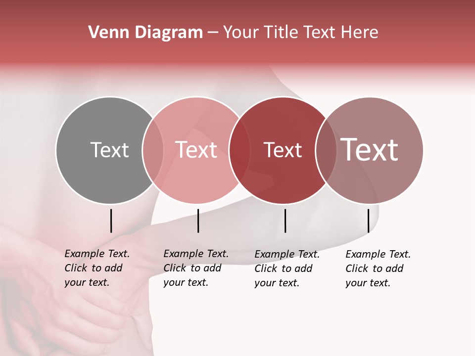 Rear View Of A Young Male. Holding His Back In Pain. PowerPoint Template