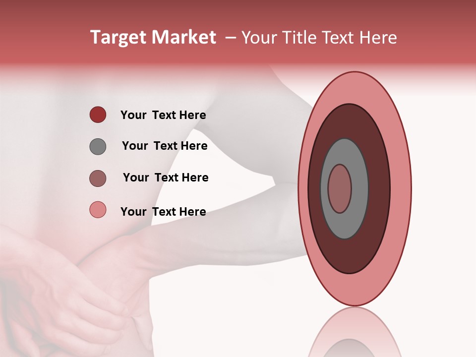 Rear View Of A Young Male. Holding His Back In Pain. PowerPoint Template