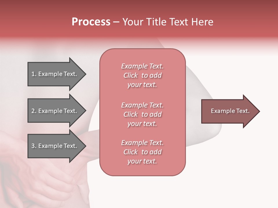 Rear View Of A Young Male. Holding His Back In Pain. PowerPoint Template