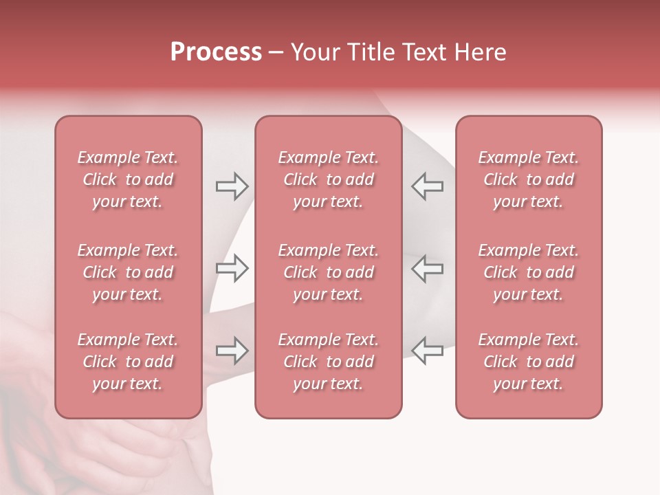 Rear View Of A Young Male. Holding His Back In Pain. PowerPoint Template