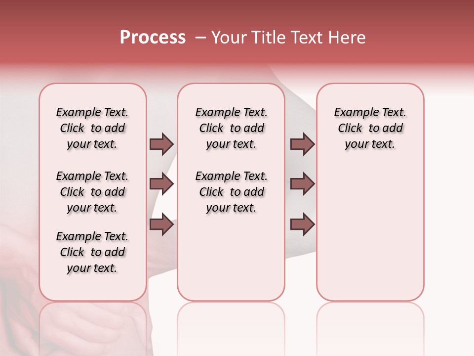 Rear View Of A Young Male. Holding His Back In Pain. PowerPoint Template