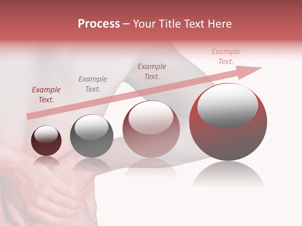 Rear View Of A Young Male. Holding His Back In Pain. PowerPoint Template