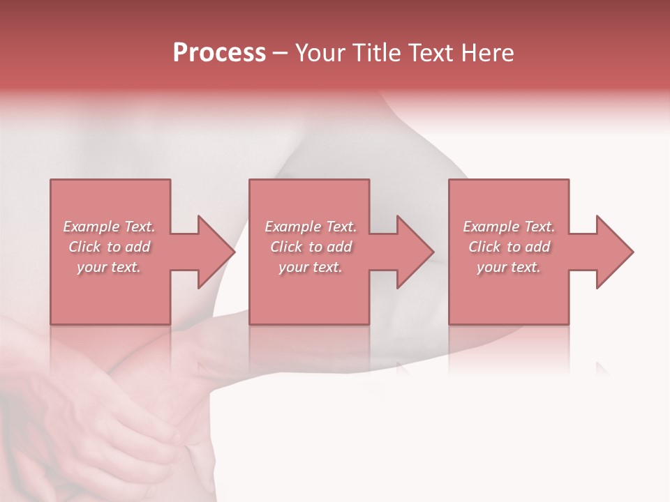 Rear View Of A Young Male. Holding His Back In Pain. PowerPoint Template