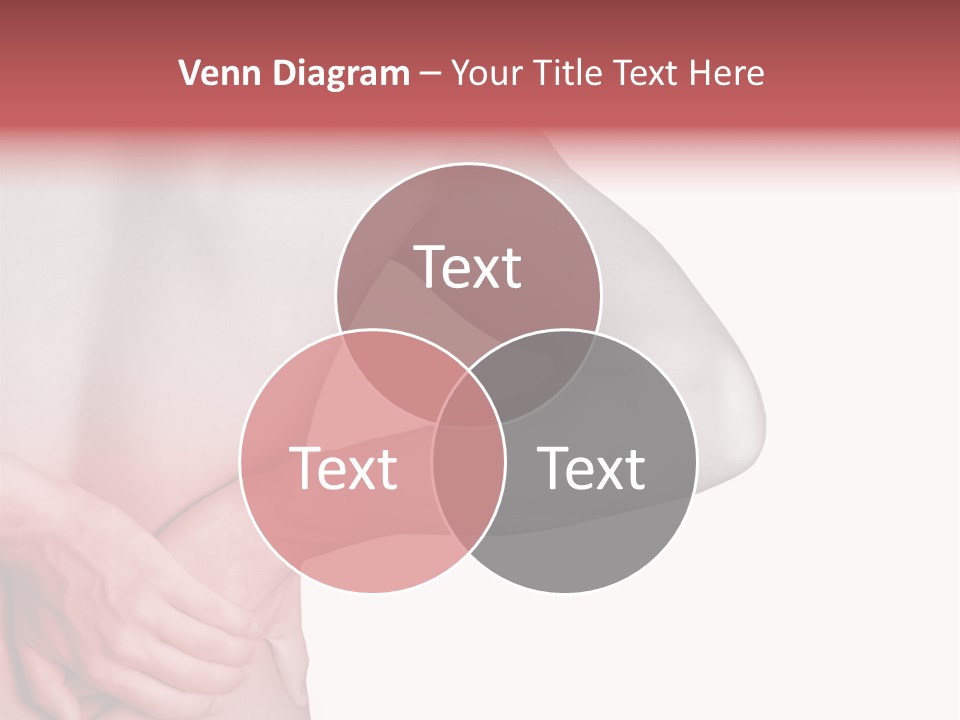 Rear View Of A Young Male. Holding His Back In Pain. PowerPoint Template