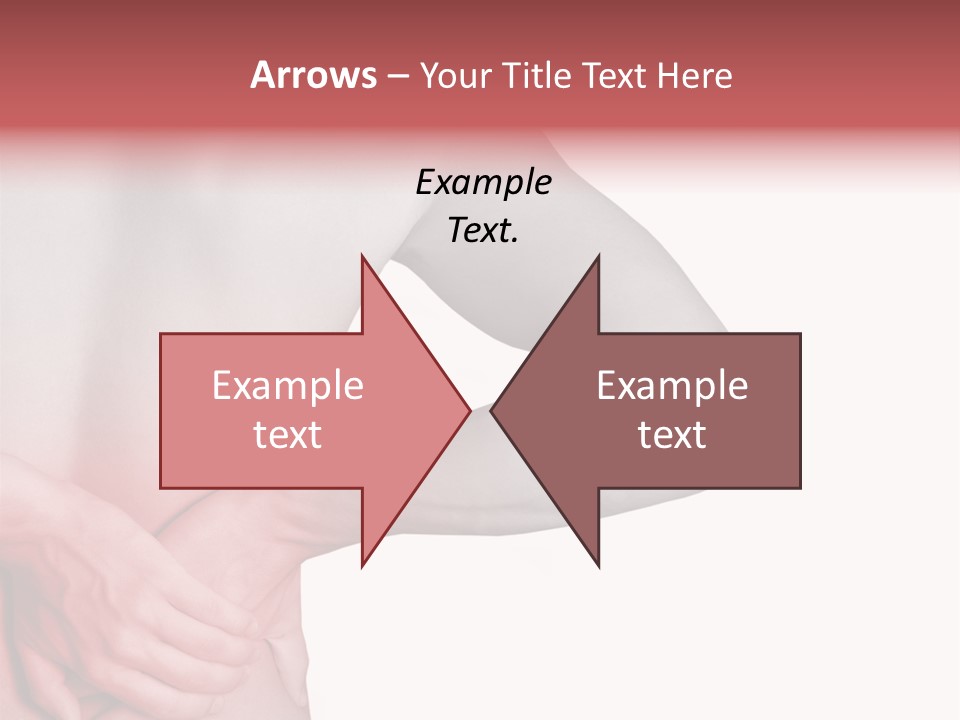 Rear View Of A Young Male. Holding His Back In Pain. PowerPoint Template