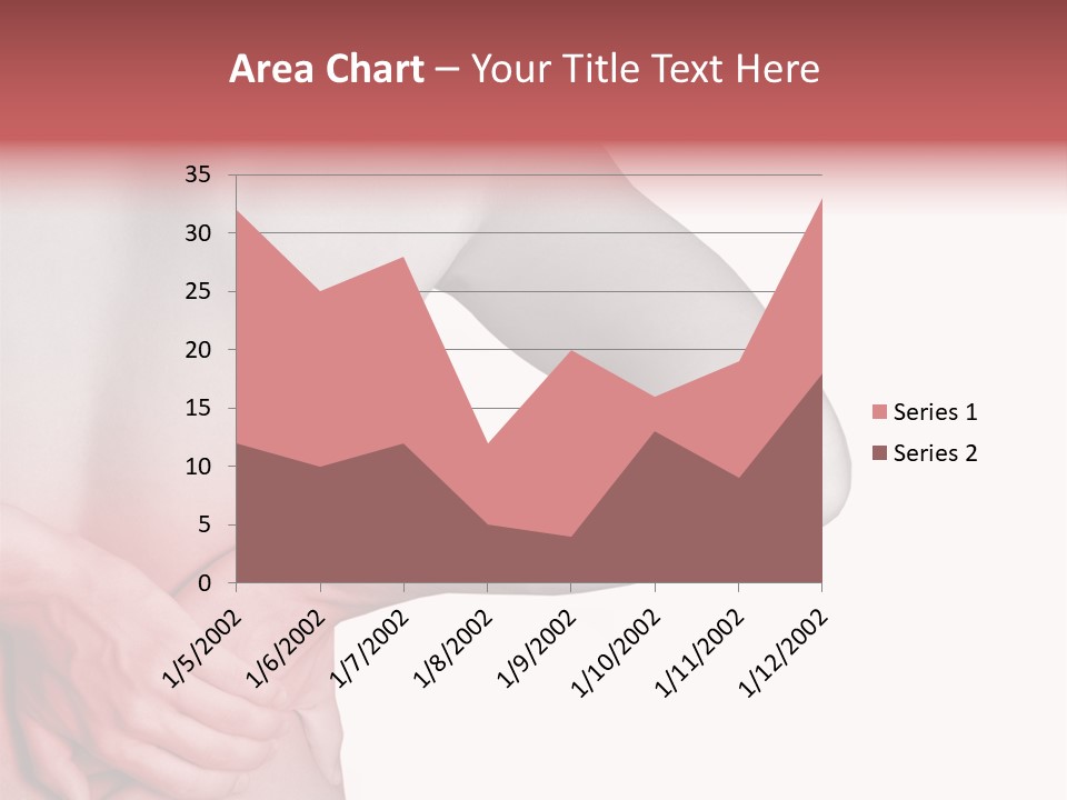 Rear View Of A Young Male. Holding His Back In Pain. PowerPoint Template