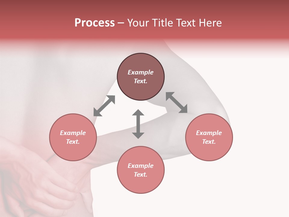 Rear View Of A Young Male. Holding His Back In Pain. PowerPoint Template