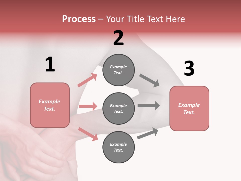 Rear View Of A Young Male. Holding His Back In Pain. PowerPoint Template
