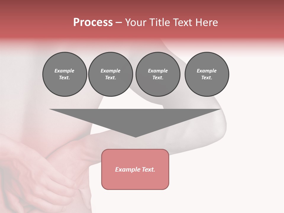 Rear View Of A Young Male. Holding His Back In Pain. PowerPoint Template