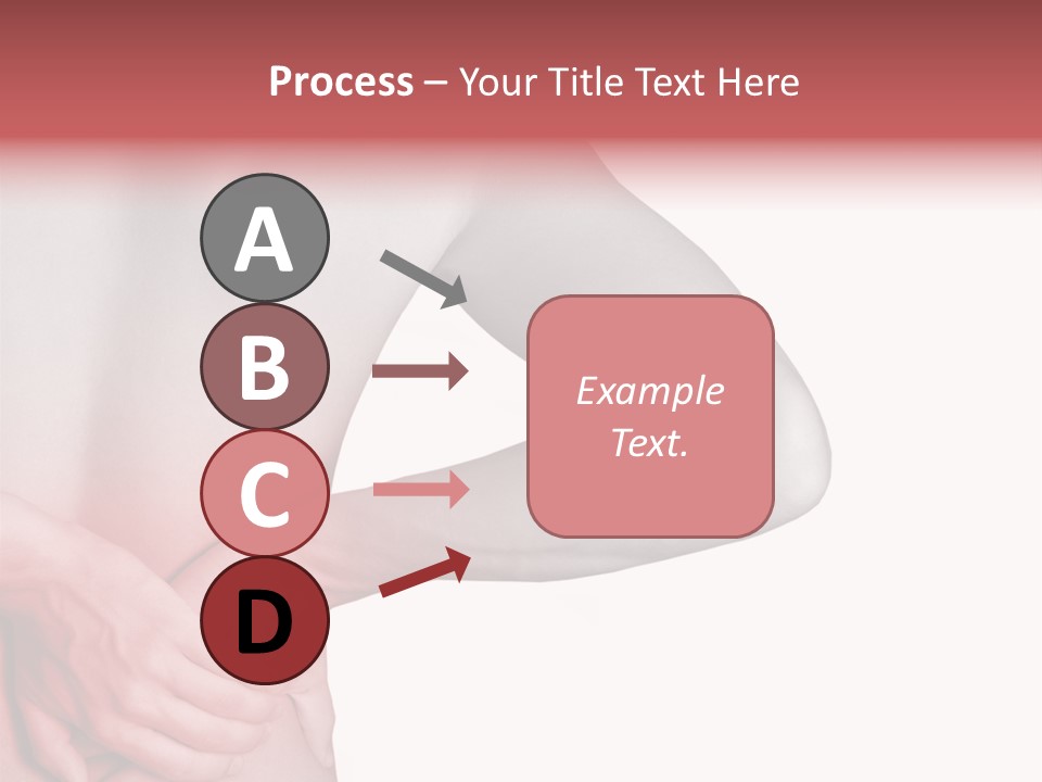 Rear View Of A Young Male. Holding His Back In Pain. PowerPoint Template