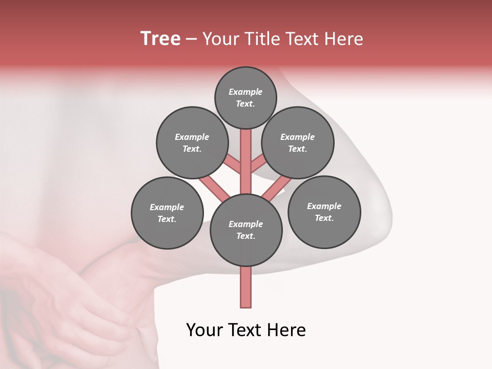 Rear View Of A Young Male. Holding His Back In Pain. PowerPoint Template